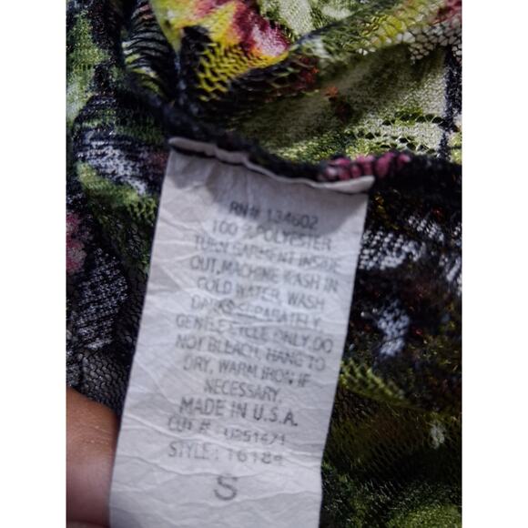 Y2K Vintage Julies Closet Womens S Lace‎ Asymmetrical Whimsigoth Fairy Sheer Top - Picture 11 of 13